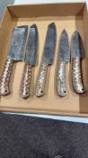 Set of 5 kitchen knives