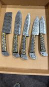Set of 5 kitchen knives