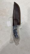 Fixed blade knife stuck in sheath