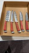 Set of 5 kitchen knives