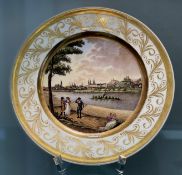 Zwei Ansichten-Teller: Bamberg und Schloss Seehof
