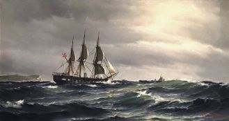 Vilhelm Victor Bille, Dreimaster auf stürmischer See