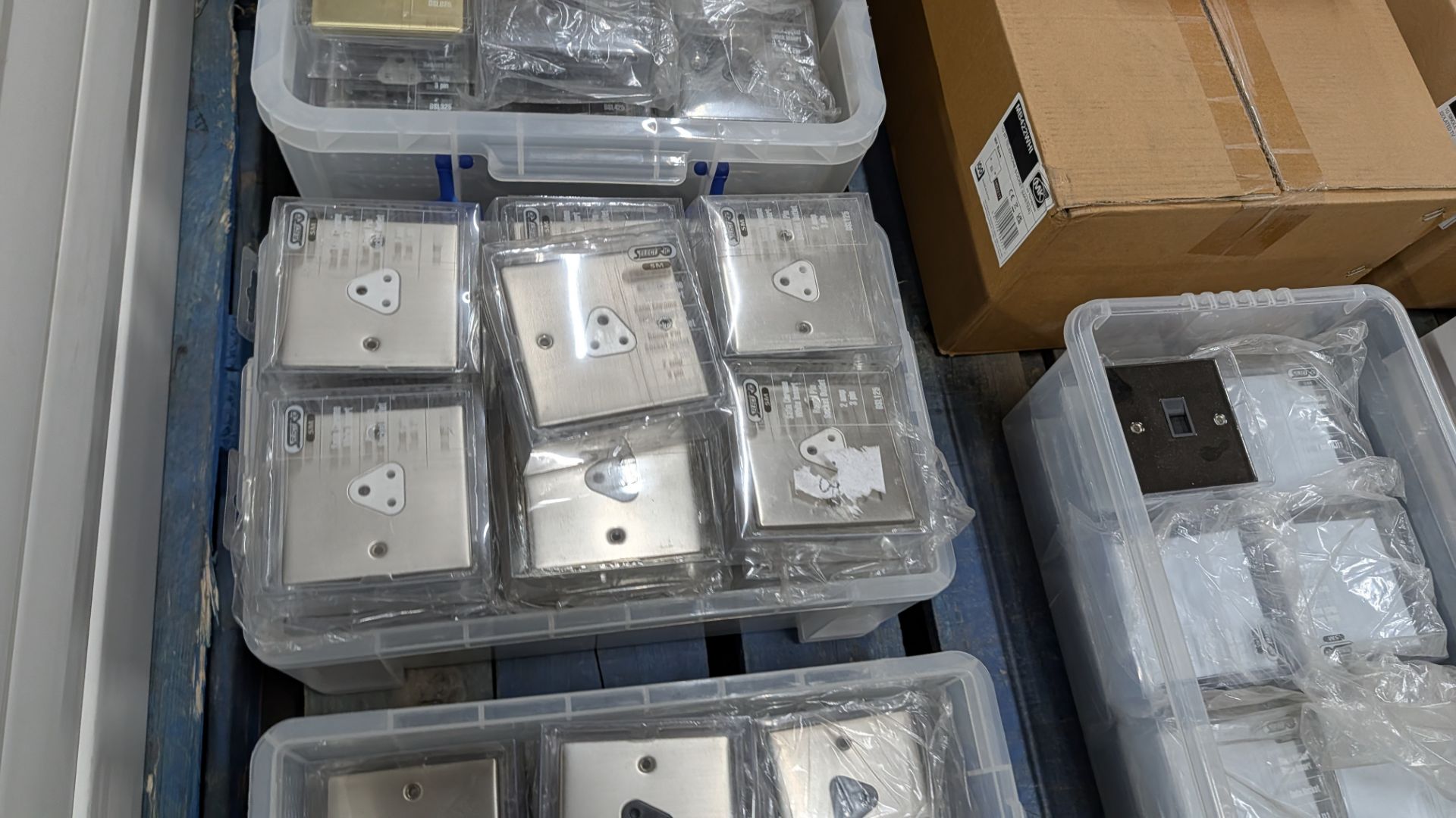 Contents of a Pallet of assorted sockets & switches including, round-pin socket outlets, telephone s - Image 4 of 12