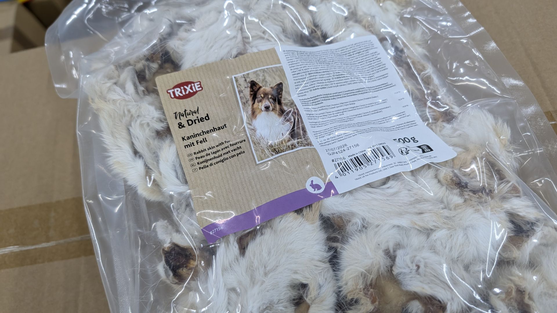 32 Bags of Trixie Natural Dried Rabbit ears with hair. Each bags weighs 500grm. - Image 4 of 4