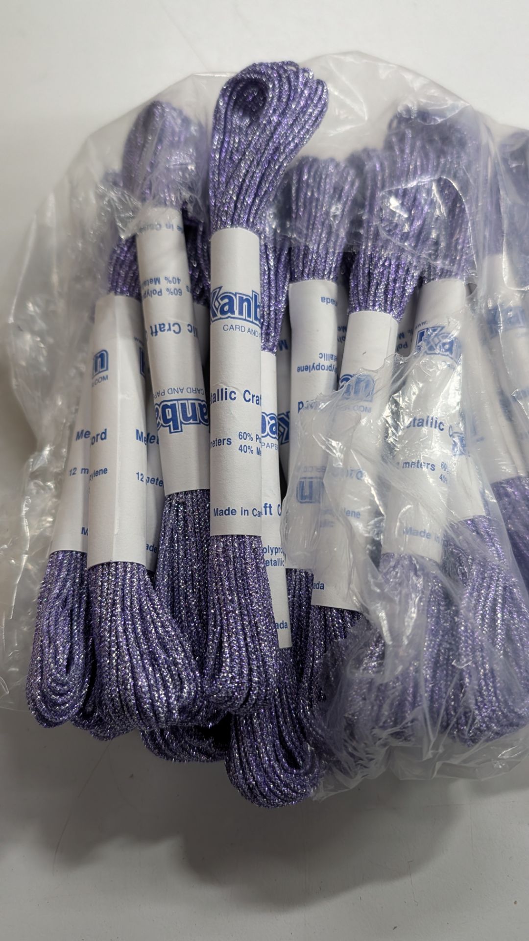 180 Packs of Metallic Craft Cord. RRP £222. This lot comprises the following: 152 off 12m Purple Kan - Image 3 of 18