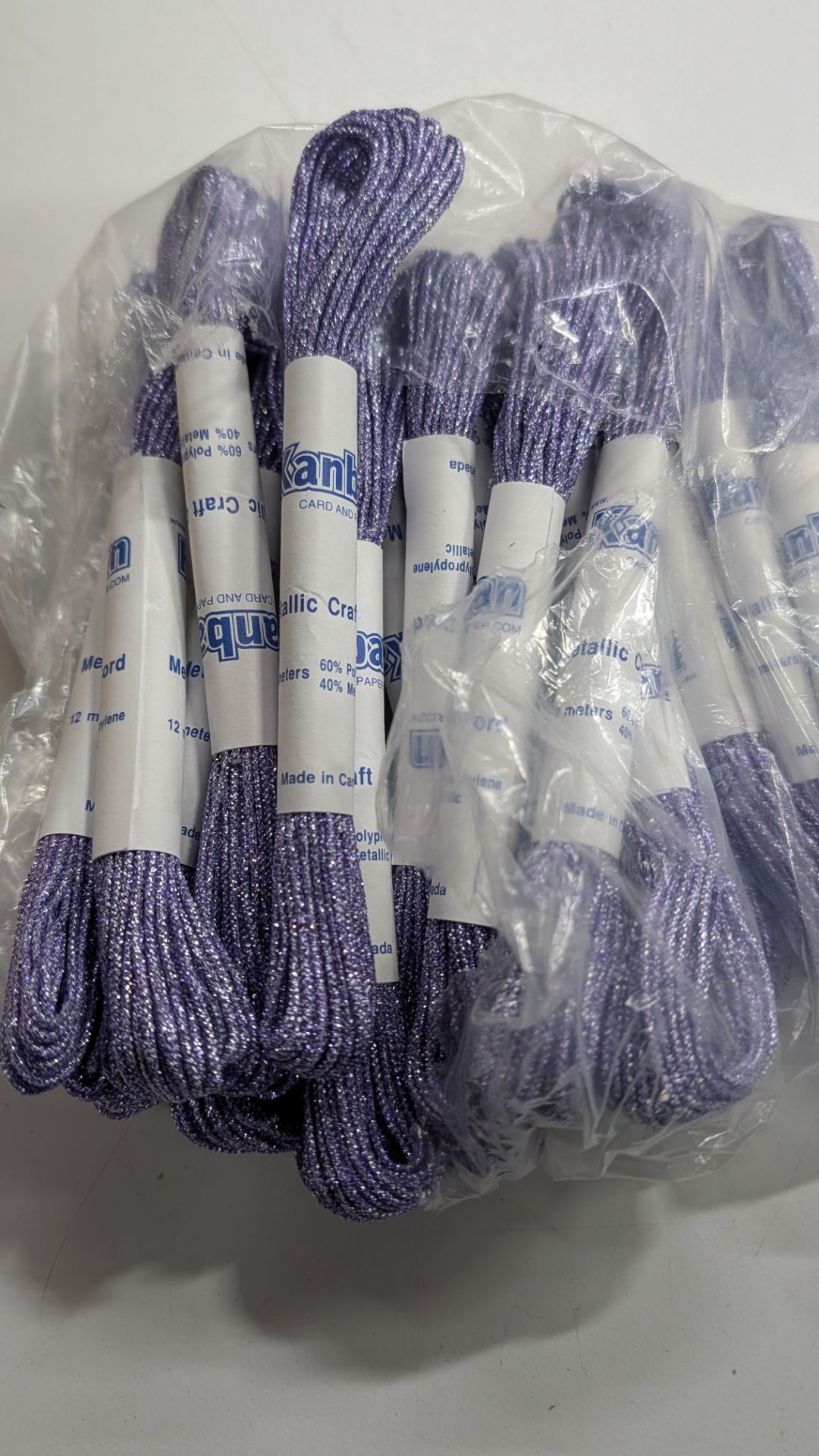 180 Packs of Metallic Craft Cord. RRP £222. This lot comprises the following: 152 off 12m Purple Kan - Image 4 of 18