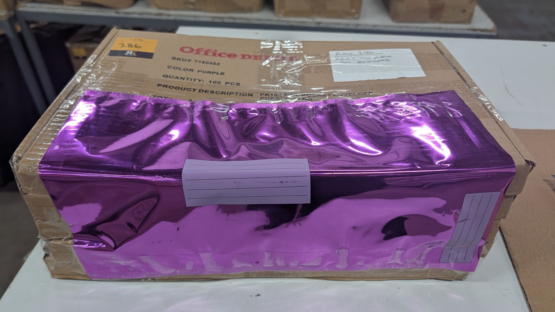 500 off Office Depot C4 Glossy Purple Foil Envelopes. RRP £90. - Image 9 of 10