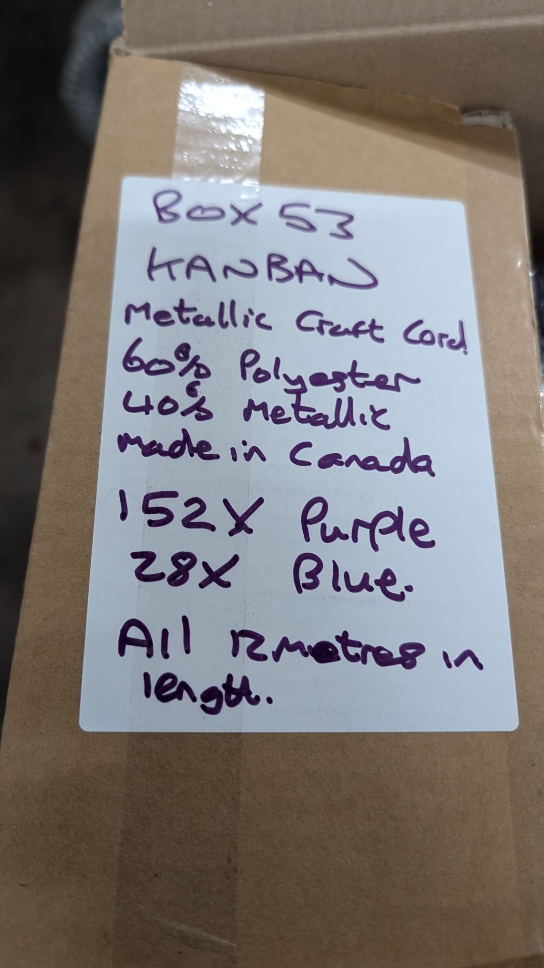 180 Packs of Metallic Craft Cord. RRP £222. This lot comprises the following: 152 off 12m Purple Kan - Image 18 of 18