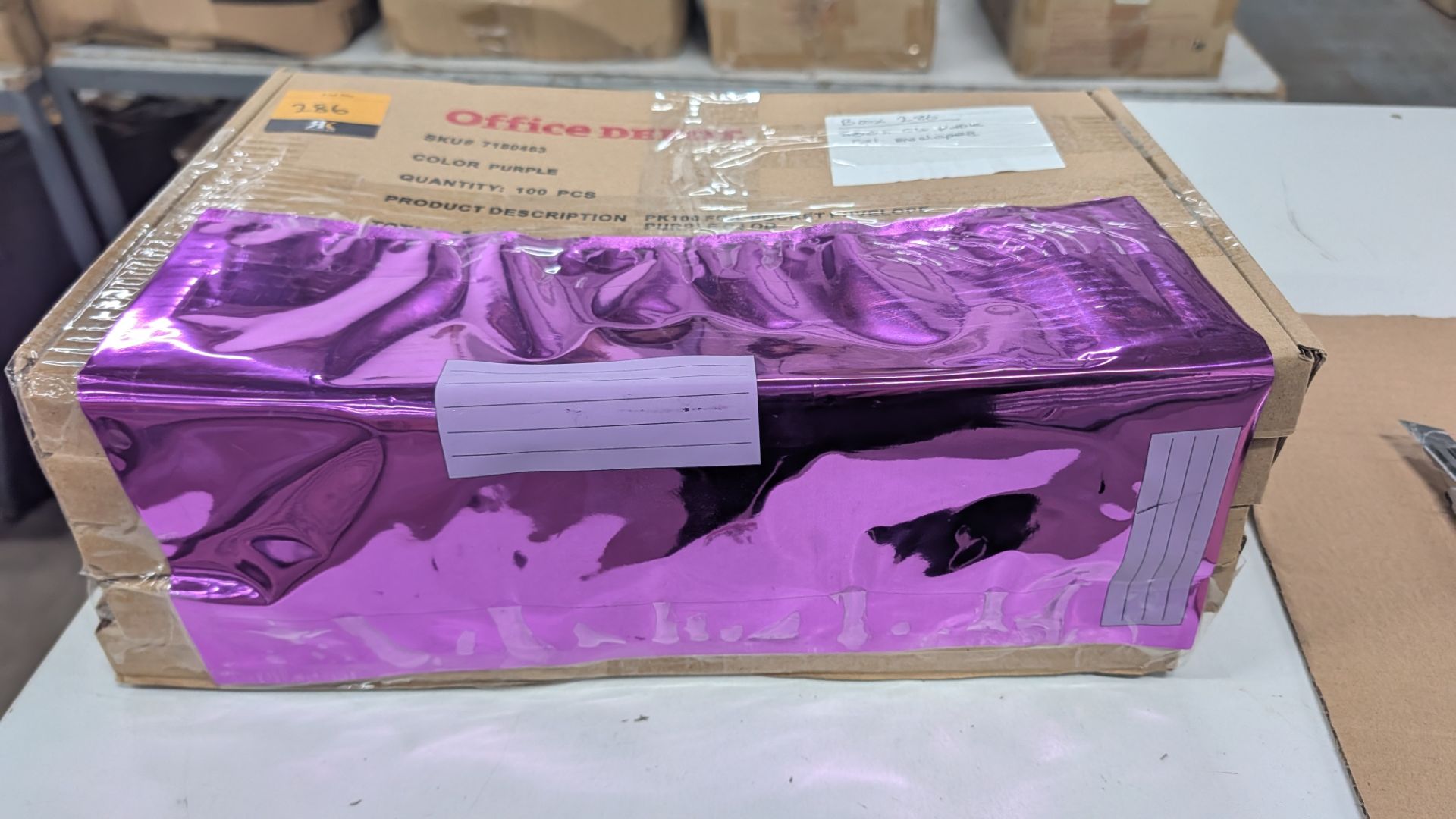 500 off Office Depot C4 Glossy Purple Foil Envelopes. RRP £90. - Image 2 of 10