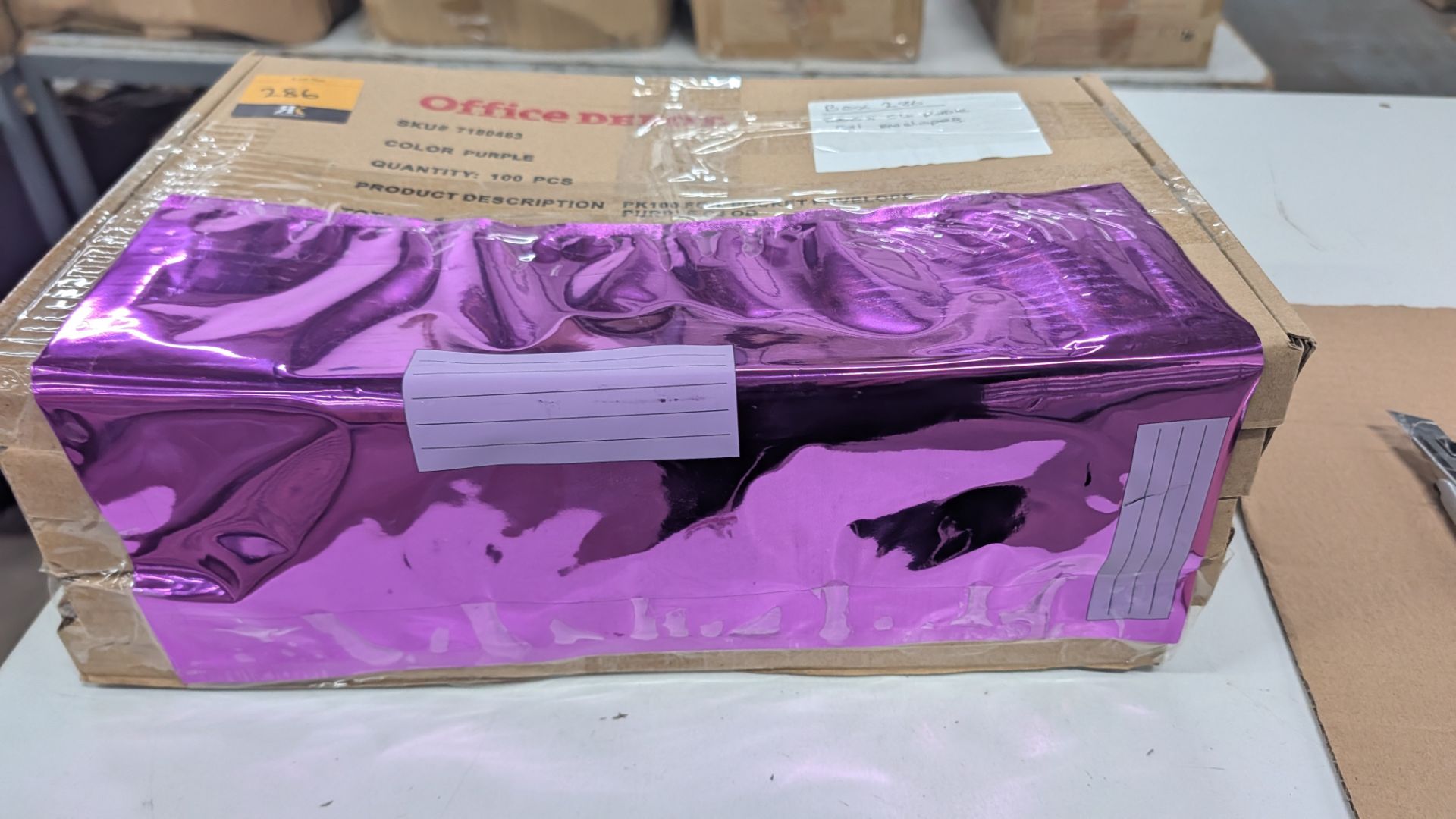 500 off Office Depot C4 Glossy Purple Foil Envelopes. RRP £90. - Image 3 of 10