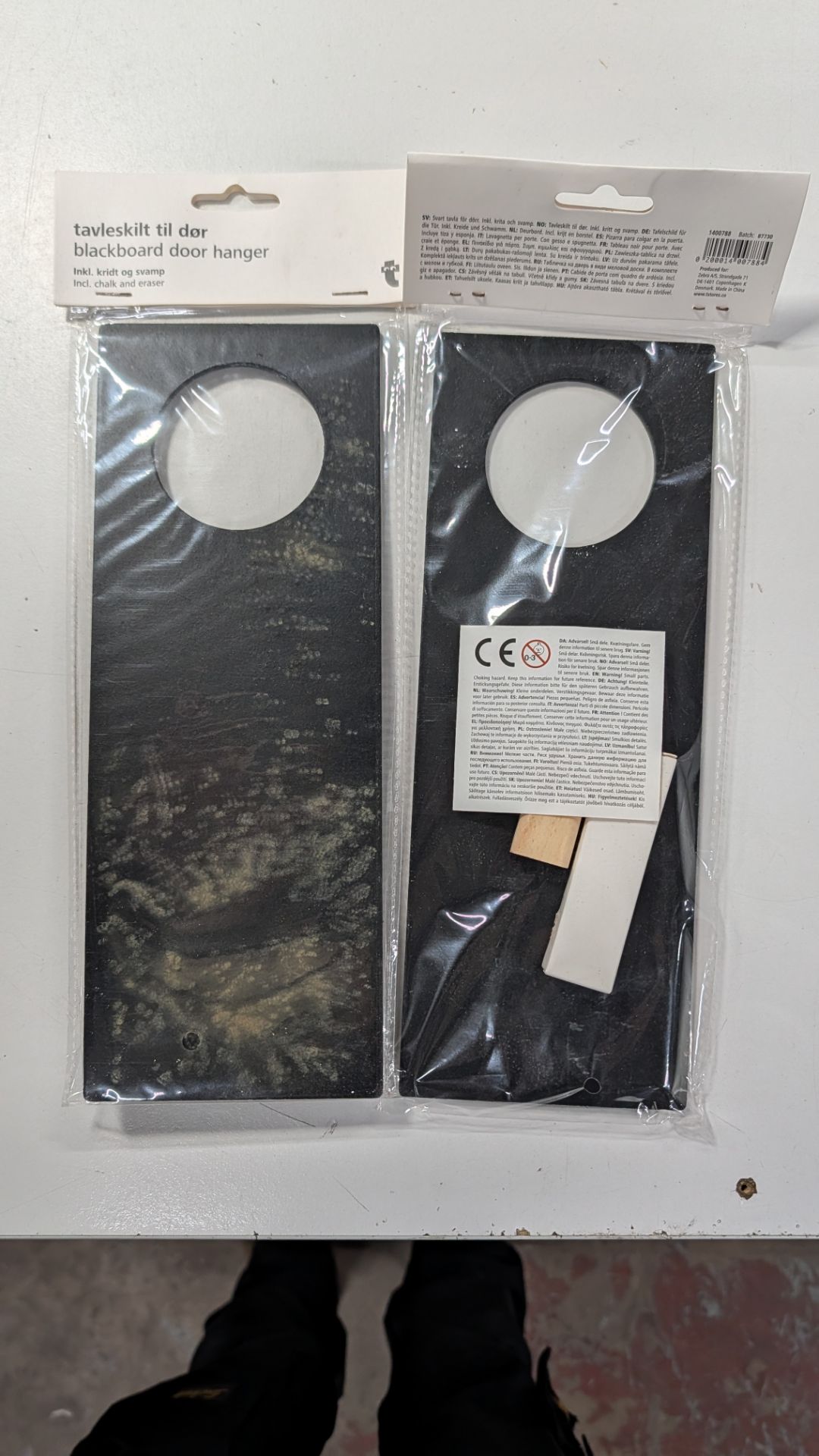 96 off Chalkboard Door Hangers. RRP £287.04. Each set contains Chalkboard, Chalk and Eraser. - Image 3 of 13