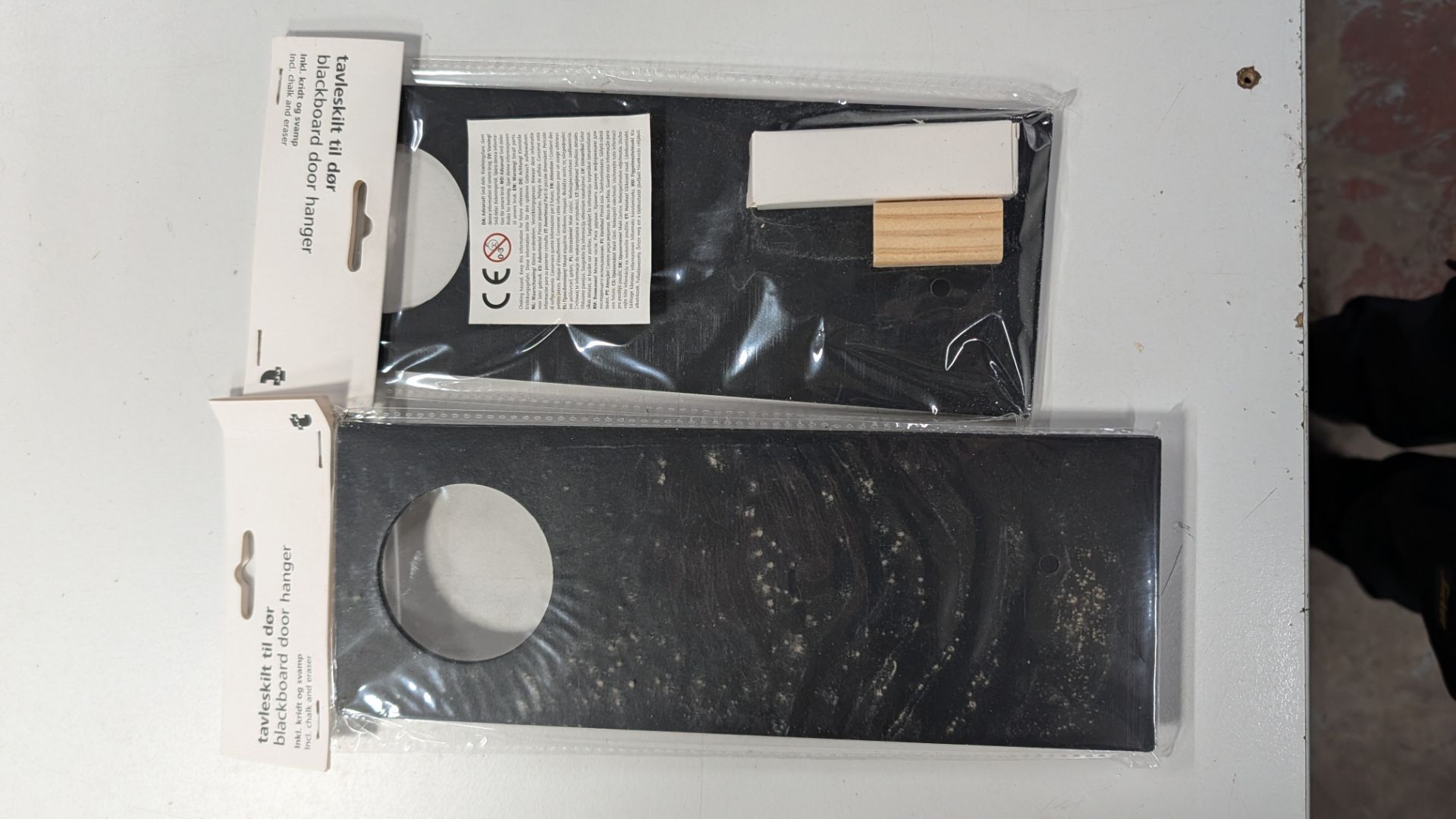48 off Chalkboard Door Hangers. RRP £143.52. Each set contains Chalkboard, Chalk and Eraser. - Image 3 of 9