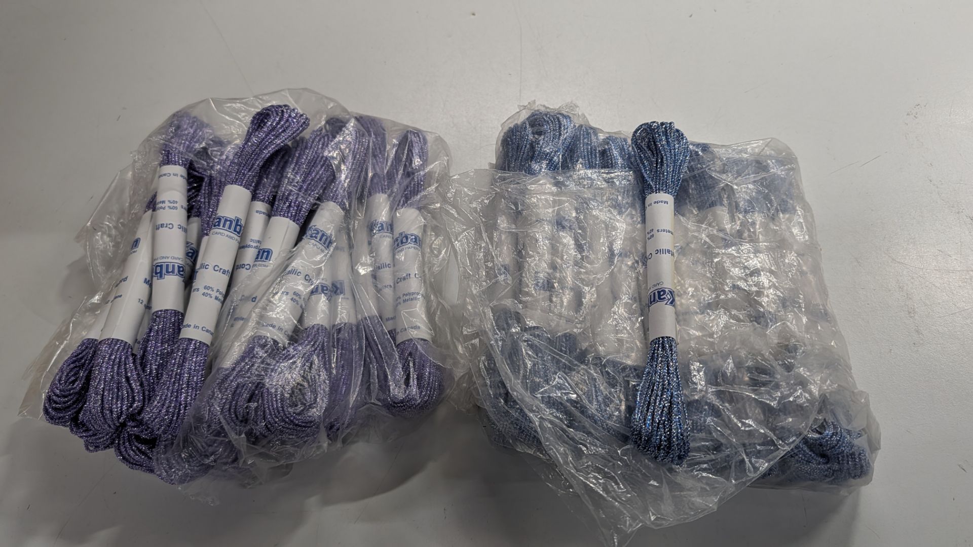 180 Packs of Metallic Craft Cord. RRP £222. This lot comprises the following: 152 off 12m Purple Kan
