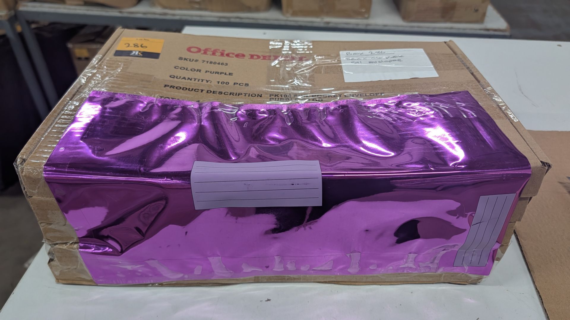 500 off Office Depot C4 Glossy Purple Foil Envelopes. RRP £90. - Image 8 of 10