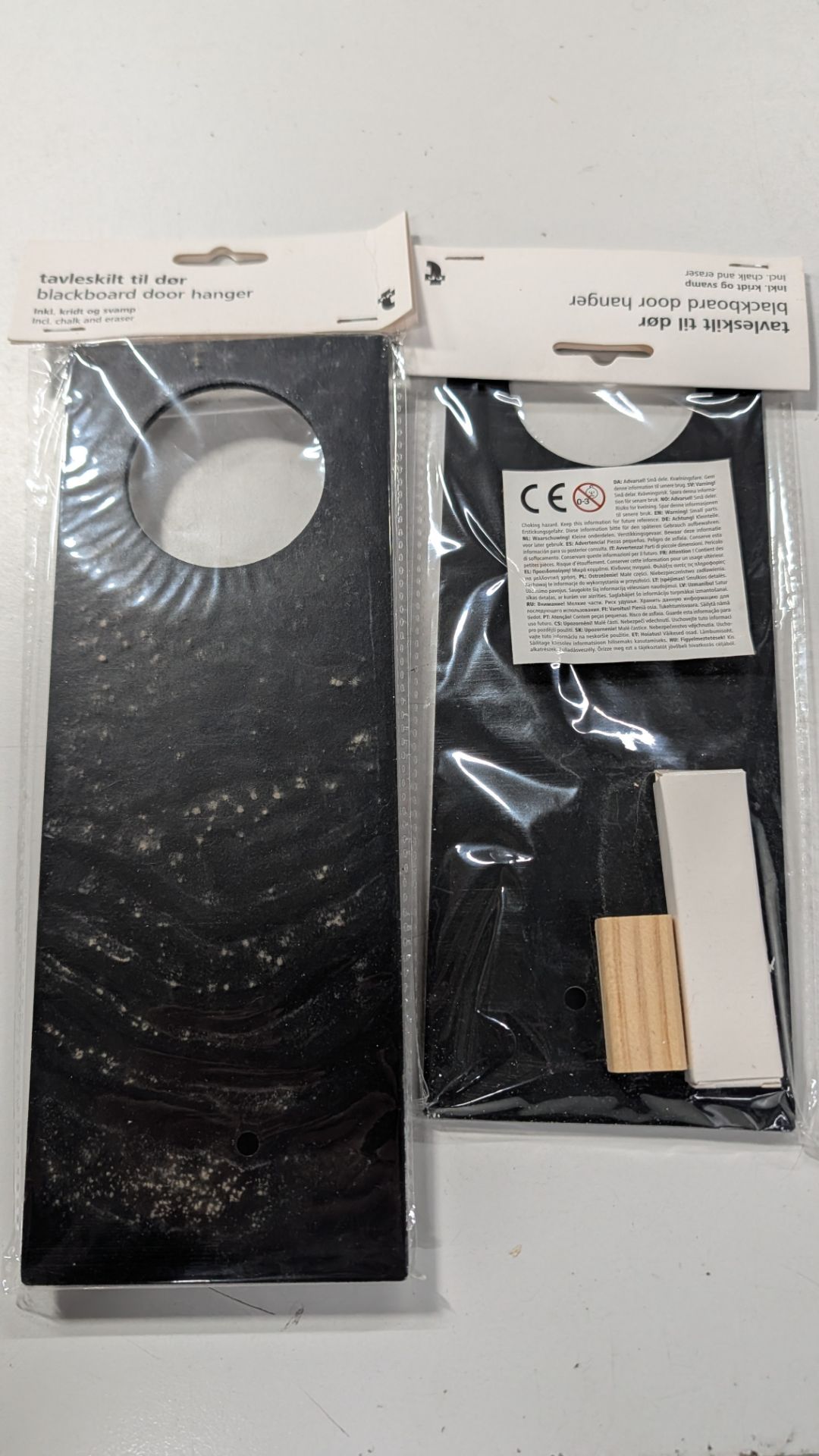 48 off Chalkboard Door Hangers. RRP £143.52. Each set contains Chalkboard, Chalk and Eraser. - Image 6 of 9