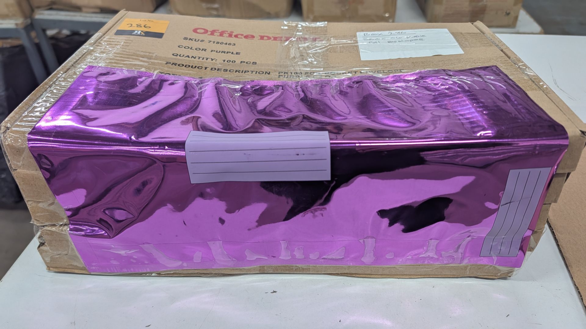 500 off Office Depot C4 Glossy Purple Foil Envelopes. RRP £90. - Image 5 of 10