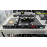 W Audio Model: DQM 600H UHF Quad Radio Microphone Receiver. Including Power Pack and W Audio Handhel
