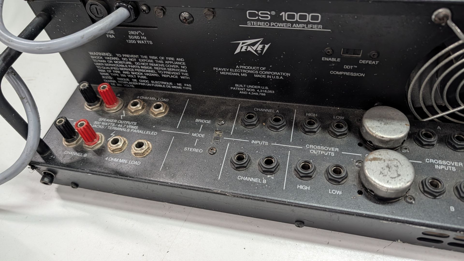 Peavey CS1000 1200W Rack Mountable Stereo Power Amplifier. - Image 14 of 16