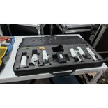 Chauvet DJ Pin Spot LED Lighting System comprising 6 Lamps, 1 Power Supply and Carry Case.