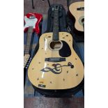 3 off Assorted Acoustic Guitars by Squier and others.