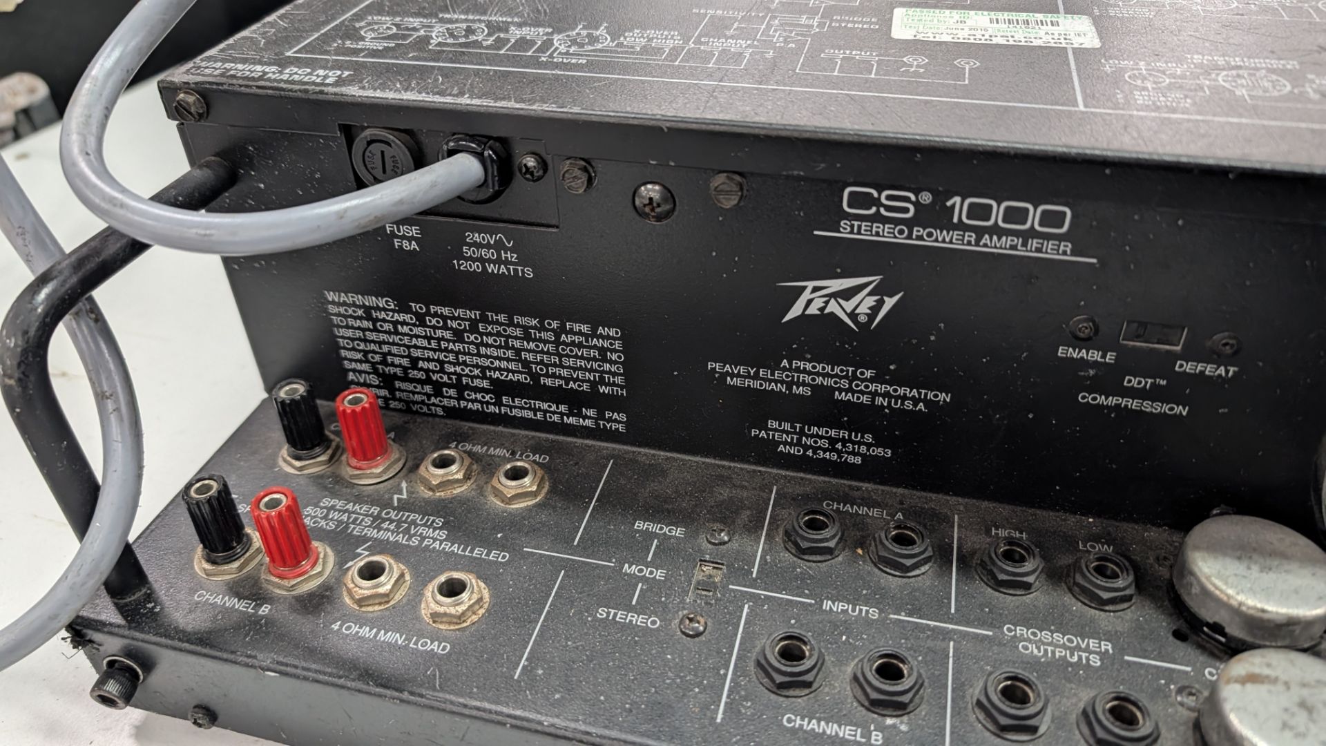 Peavey CS1000 1200W Rack Mountable Stereo Power Amplifier. - Image 15 of 16