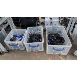 the contents of 3 Crates of Heavy Duty Power Sockets, XLR Cables and more.