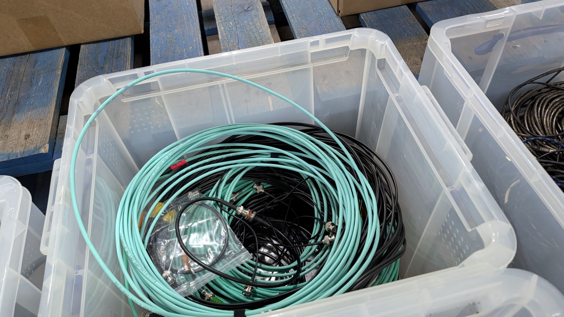 The contents of 4 Crates of HDMI Cables, Network Cables, Aerial Cables and related. - Image 9 of 13