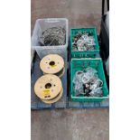 Quantity of Rigging Equipment. Comprising the contents of 3 Crates of Clamps, Cable and more plus 2