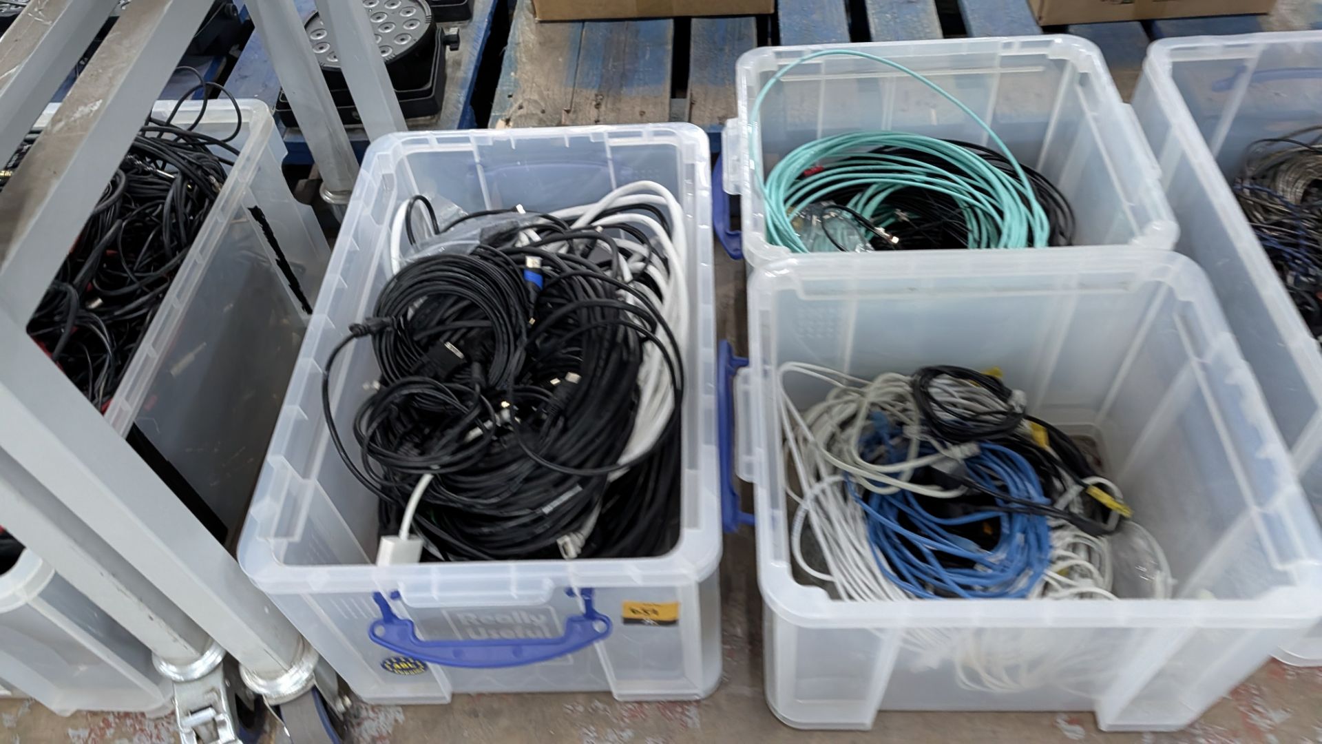The contents of 4 Crates of HDMI Cables, Network Cables, Aerial Cables and related. - Image 4 of 13