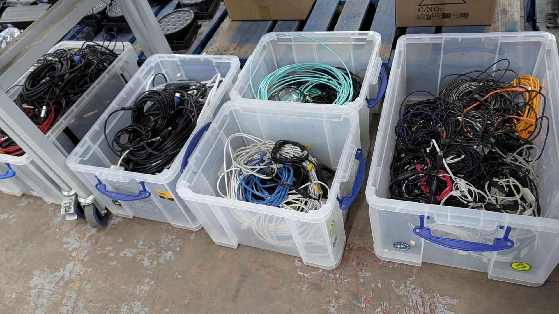The contents of 4 Crates of HDMI Cables, Network Cables, Aerial Cables and related. - Image 13 of 13