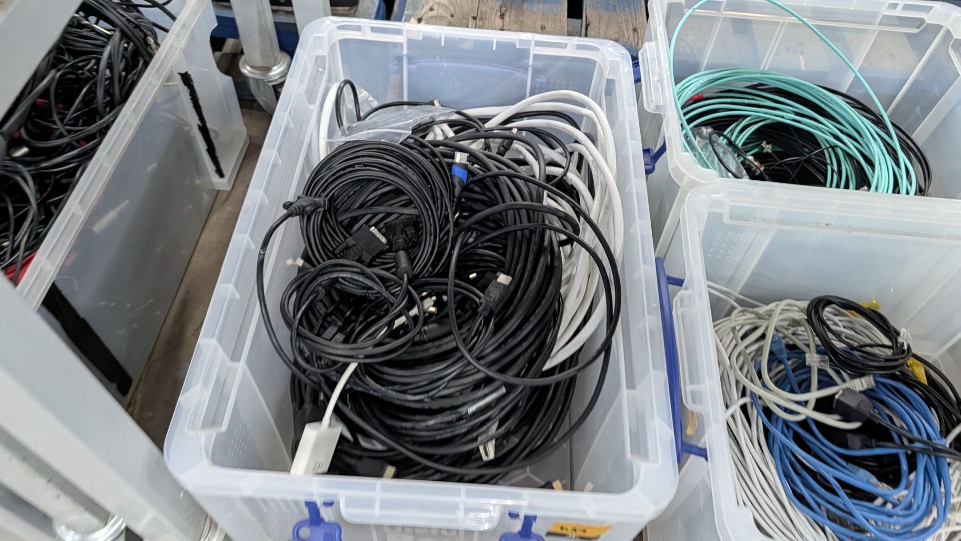 The contents of 4 Crates of HDMI Cables, Network Cables, Aerial Cables and related. - Image 5 of 13