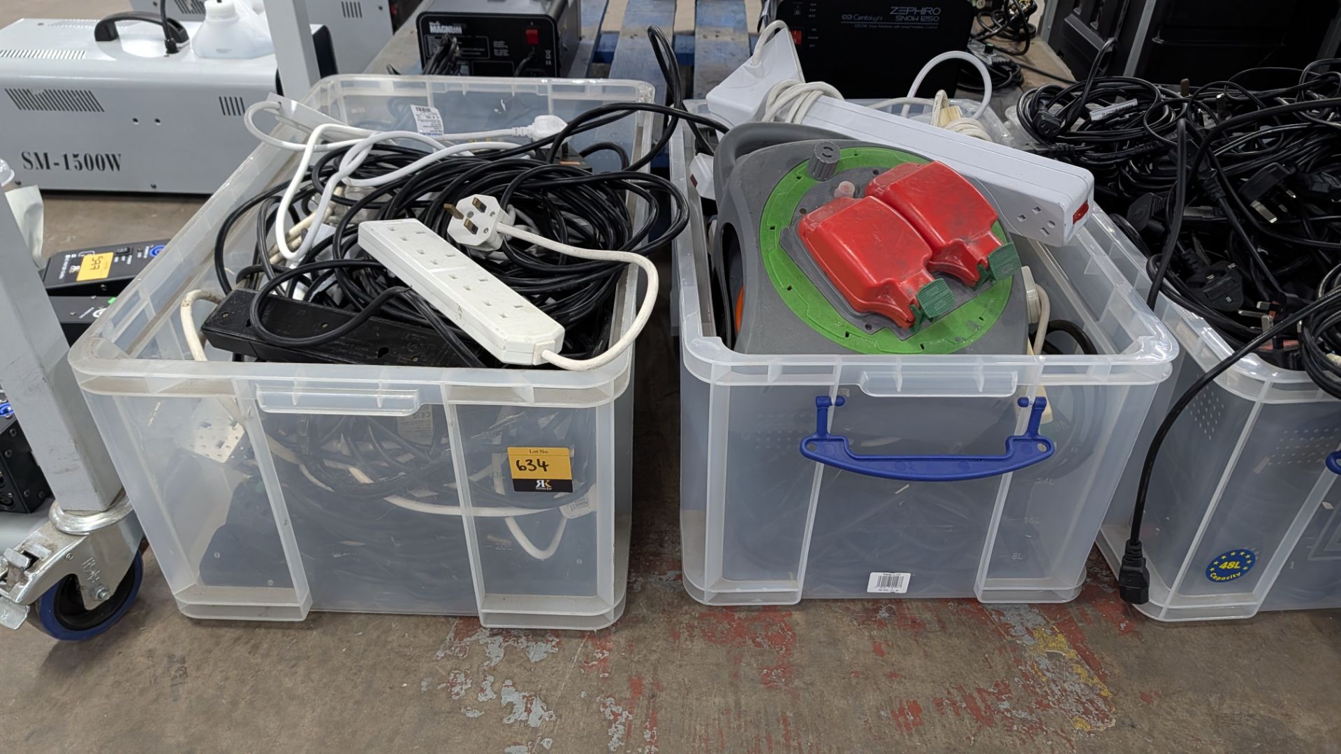 The contents of 3 Crates of Assorted Electrical Extension Cables, Power Cables and more. - Image 7 of 9