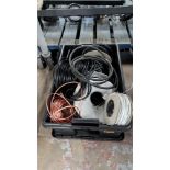 The contents of a Crate of Electrical Cables and similar.