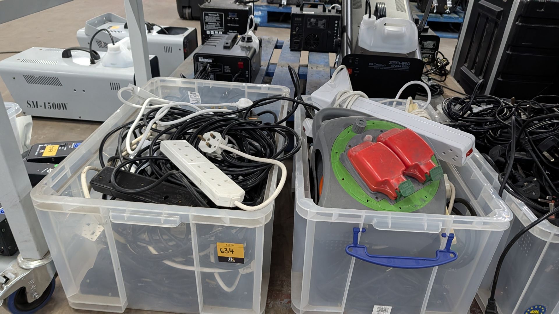 The contents of 3 Crates of Assorted Electrical Extension Cables, Power Cables and more. - Image 6 of 9