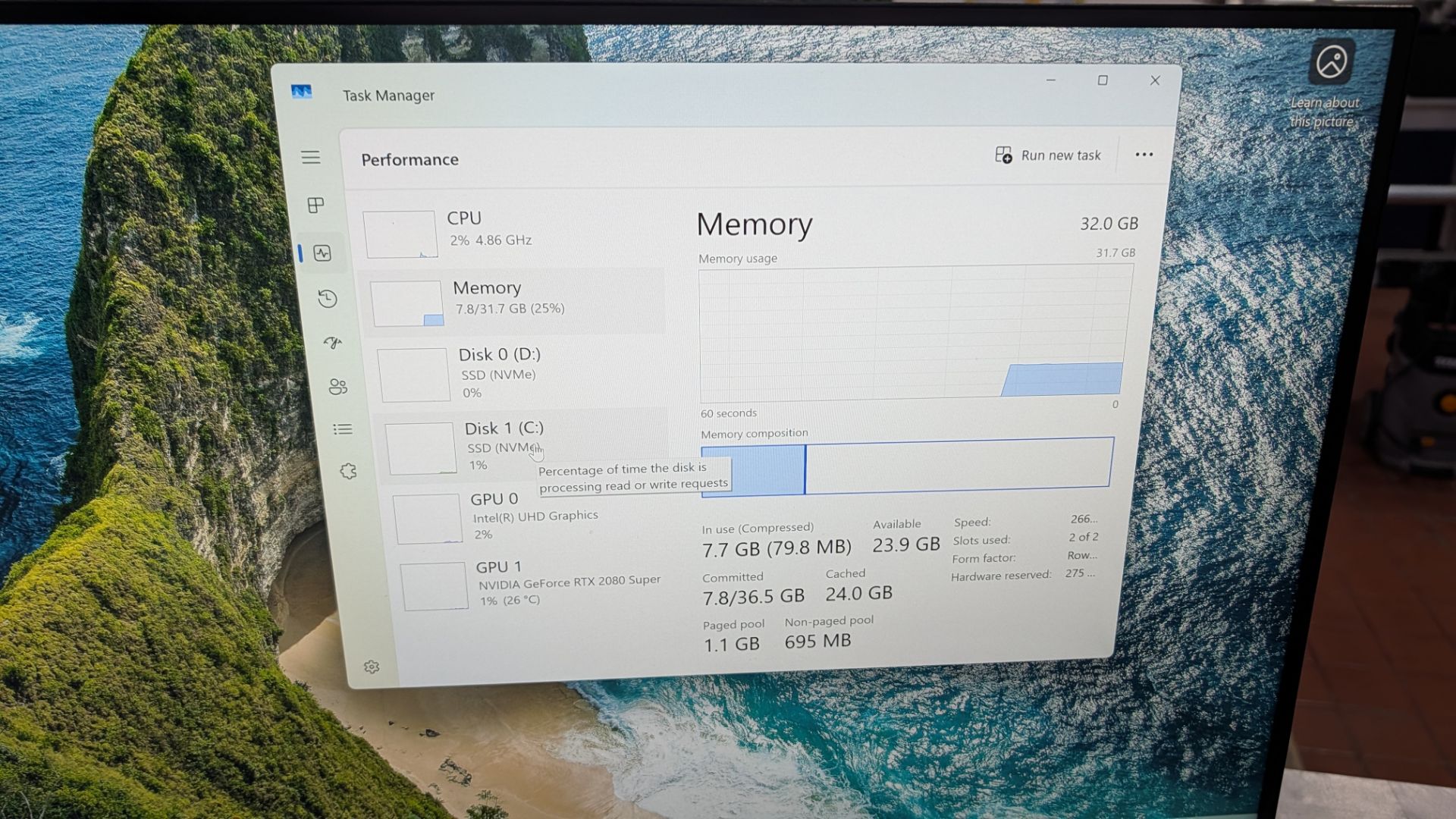 Alienware P45E Laptop plus Monitor with intel i-9 CPU, 32GB Ram, RTX2080, 2 x 500GB SSD's - Image 18 of 21