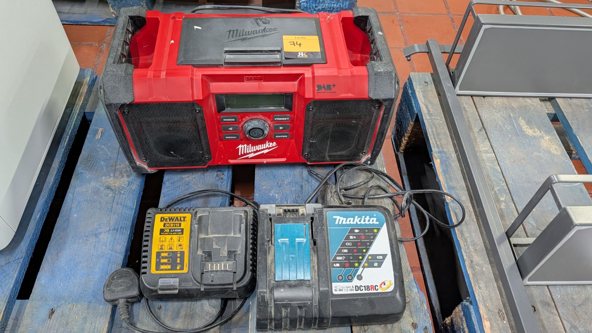 Mixed Lot comprising Makita and Dewalt Battery Chargers plus Milwaukee Stereo. - Image 15 of 15