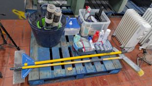 The contents of a Pallet of Cleaning Related Equipment and Consumables.