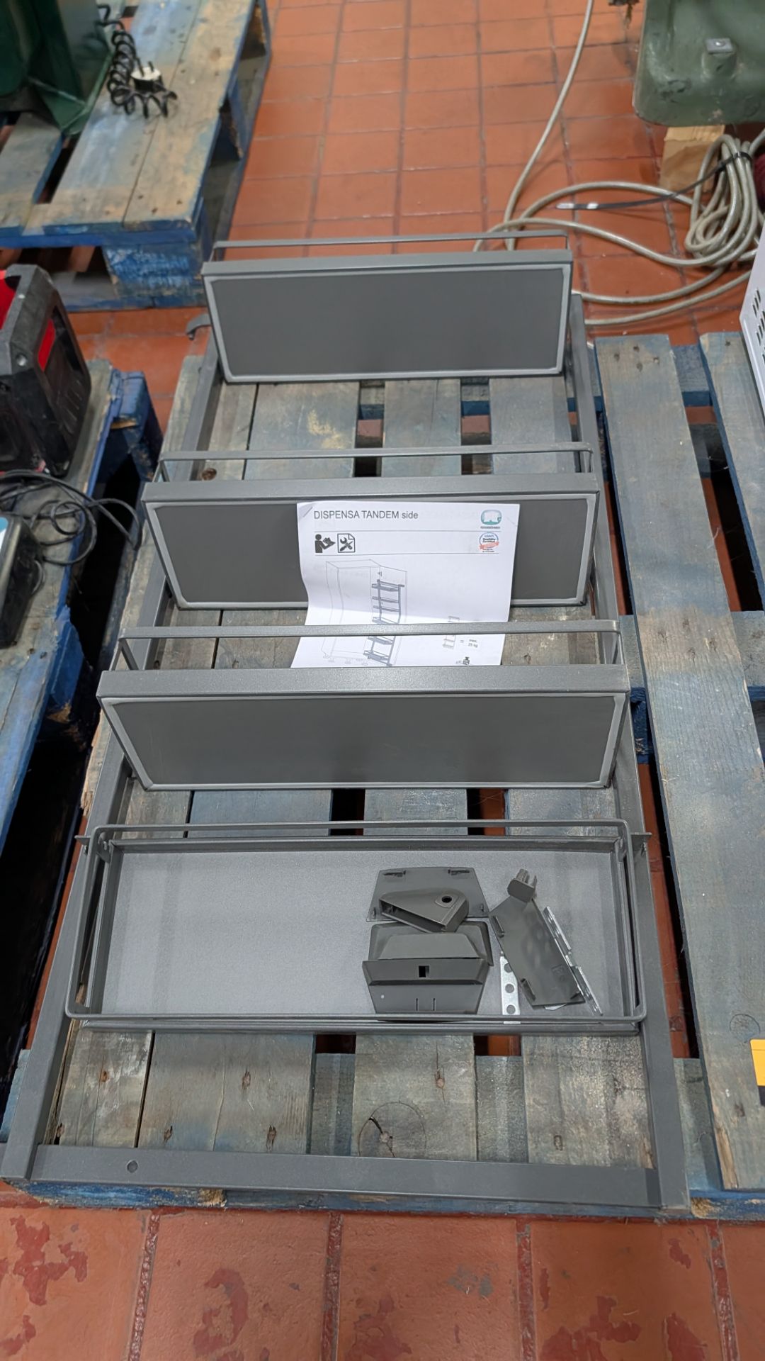 The contents of a Pallet of Miscellaneous Items including Shelving System, Office Supplies and Micro - Image 3 of 17