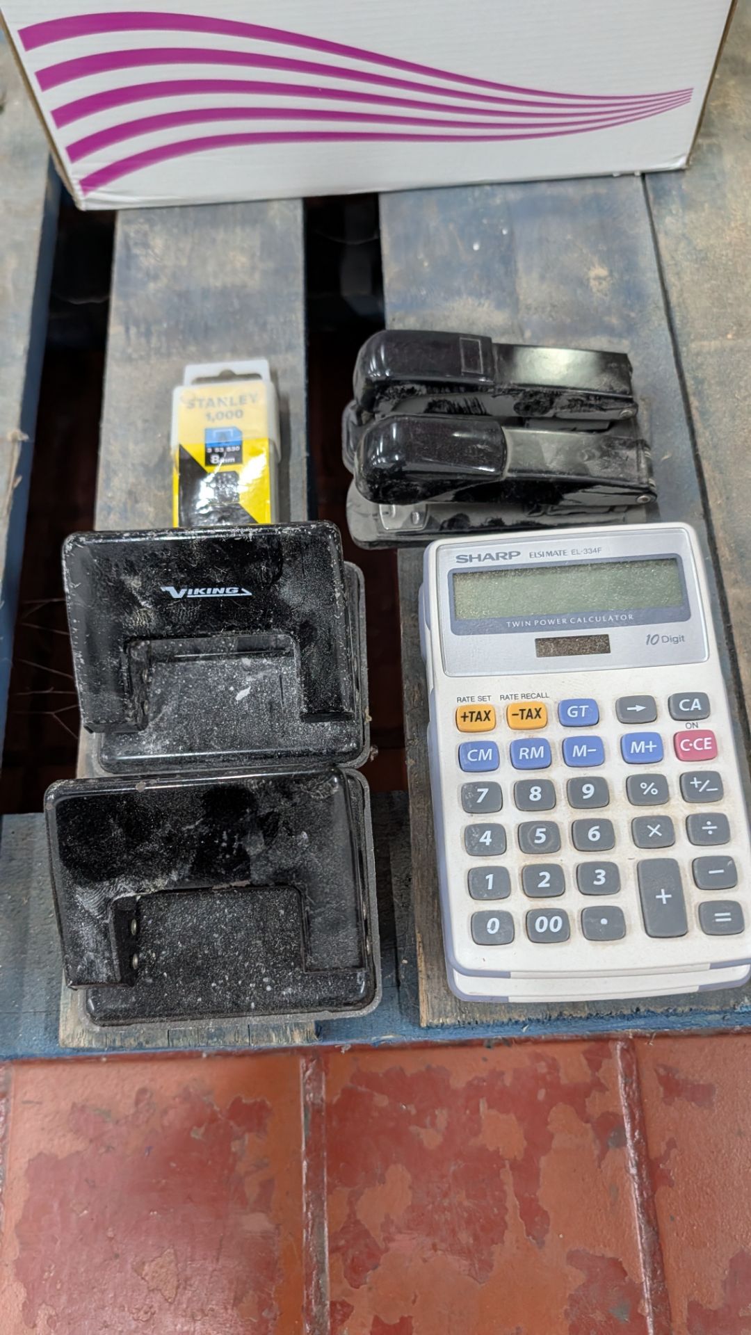 The contents of a Pallet of Miscellaneous Items including Shelving System, Office Supplies and Micro - Image 8 of 17
