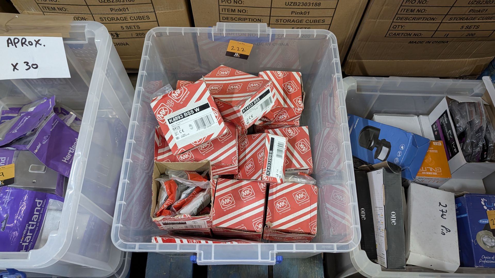 The contents of a Crate of Assorted MK Modular Front Plates, Switches and More. - Image 7 of 7