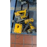 Dewalt Power Tool Lots. Comprising Cordless Drill, Cordless Jigsaw, 2 Batteries and 1 Charger.