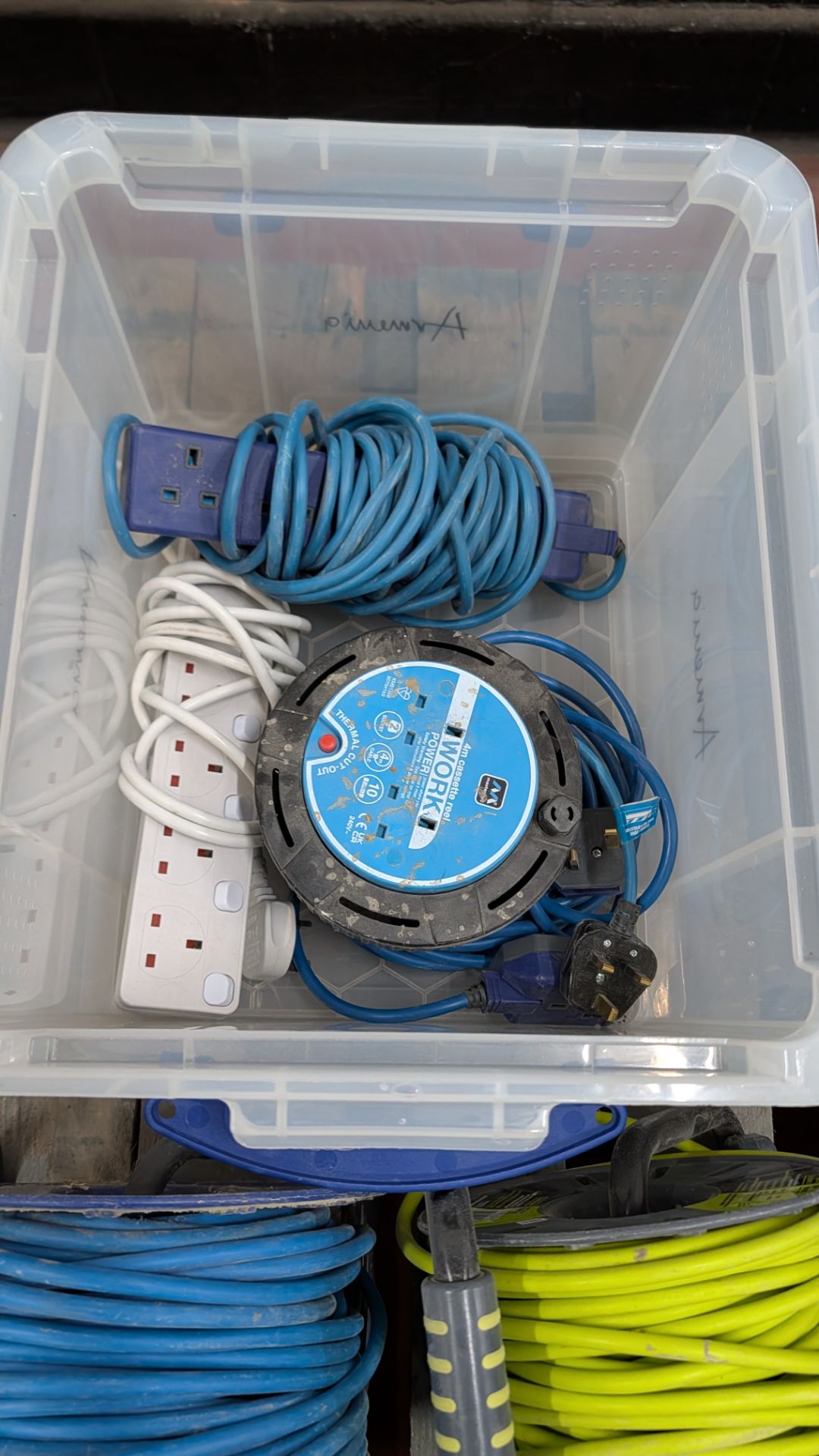 Quantity of Electrical Extension Cables. Comprising the contents of a crate plus three additional fr - Image 10 of 15