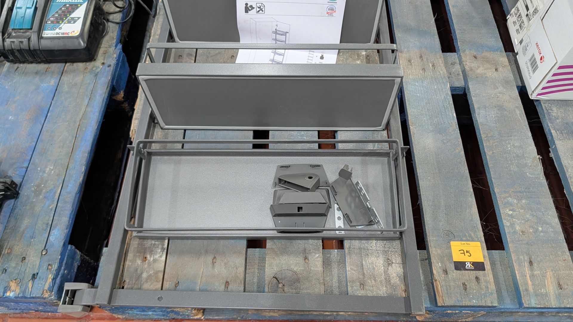 The contents of a Pallet of Miscellaneous Items including Shelving System, Office Supplies and Micro - Image 2 of 17