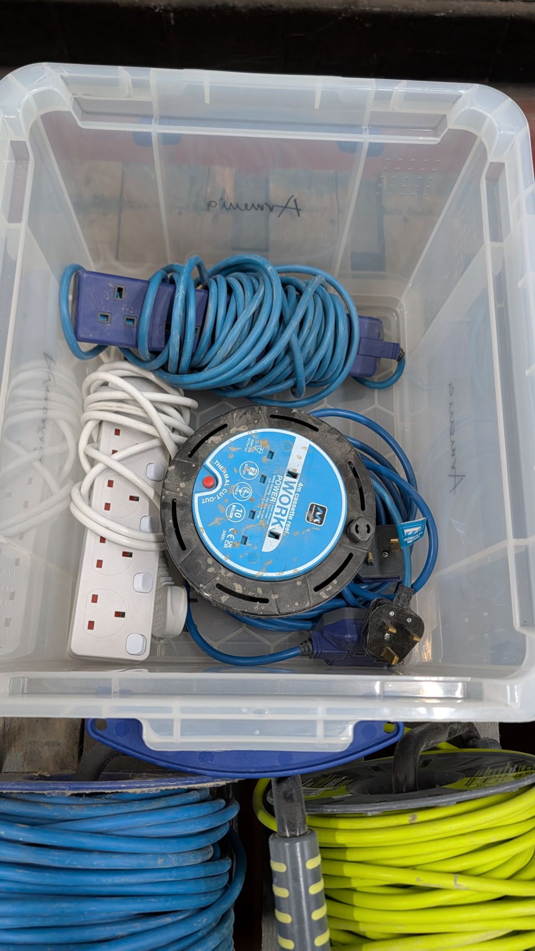 Quantity of Electrical Extension Cables. Comprising the contents of a crate plus three additional fr - Image 9 of 15
