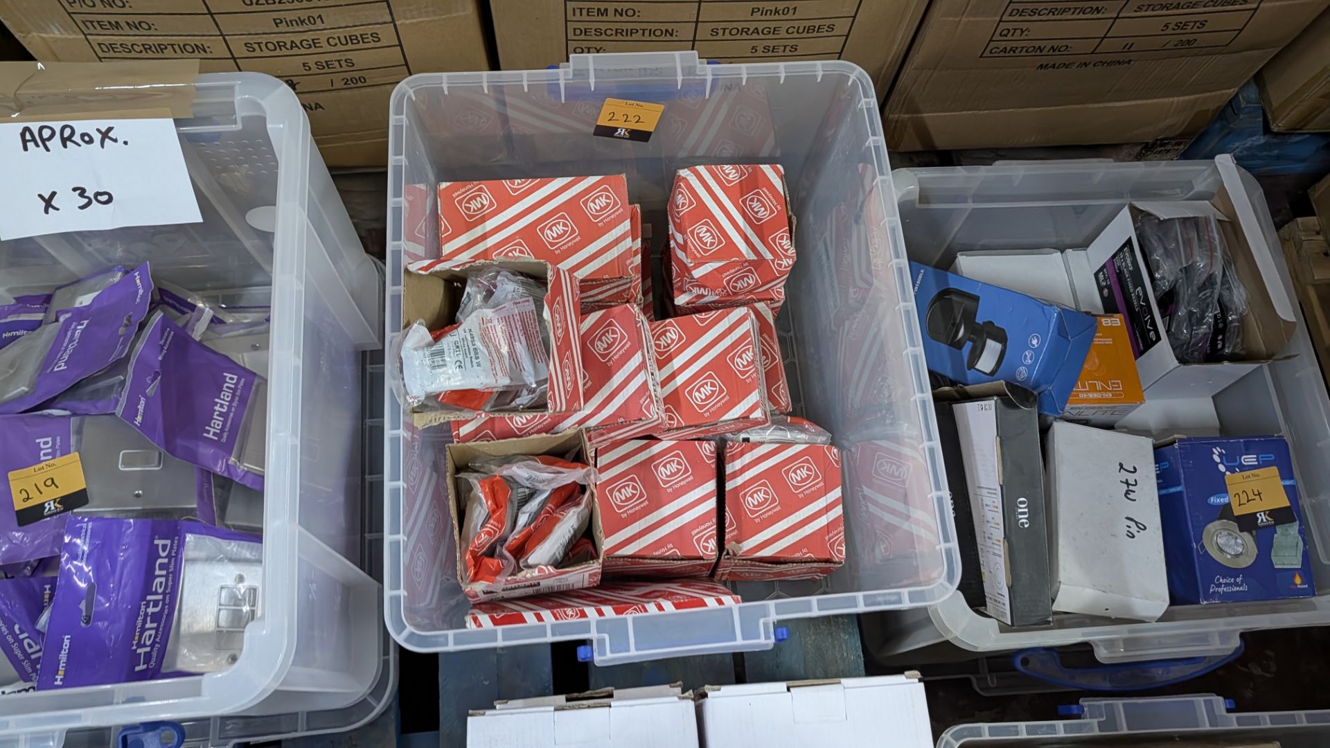 The contents of a Crate of Assorted MK Modular Front Plates, Switches and More. - Image 2 of 7