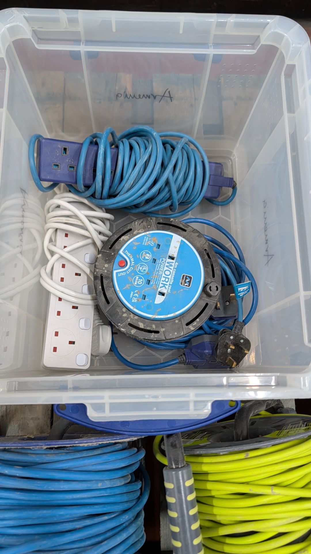 Quantity of Electrical Extension Cables. Comprising the contents of a crate plus three additional fr - Image 8 of 15