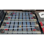 8 off Bessey Uni Clamps. NB - One of the Clamps is missing a handle at one end.