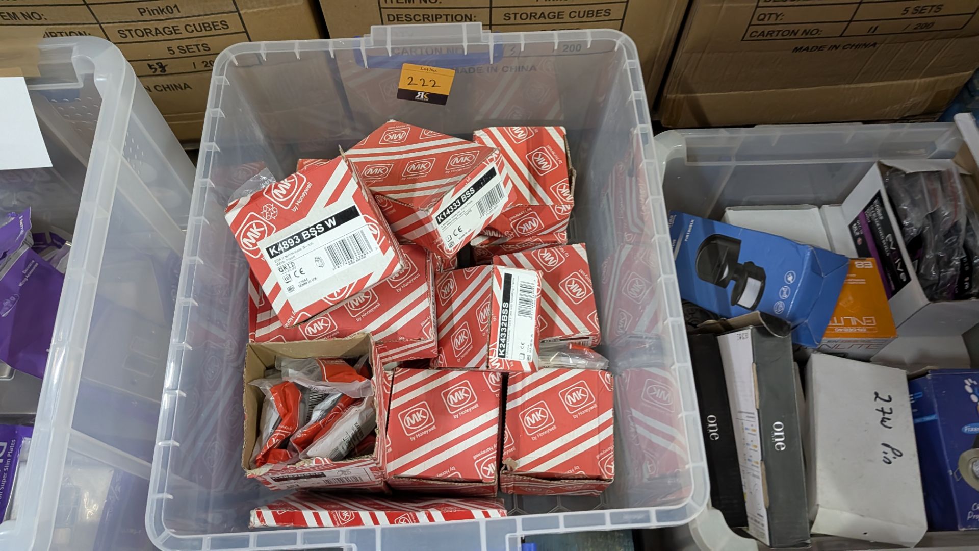 The contents of a Crate of Assorted MK Modular Front Plates, Switches and More. - Image 6 of 7