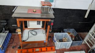 Axminster UJK Mobile Router Bench. Including Guides as pictured to the front plus ancillaries as pic