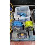Quantity of Electrical Extension Cables. Comprising the contents of a crate plus three additional fr
